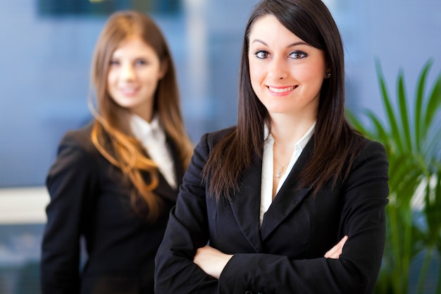 Couple of smiling businesswoman