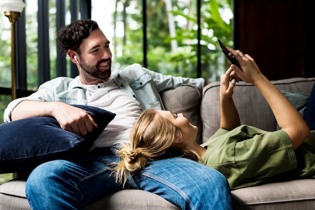 Couple spending the weekend together