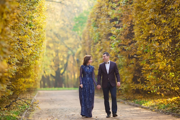 Couple standing in the park