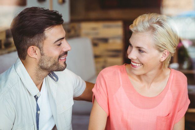  Couple taking a cup of coffee