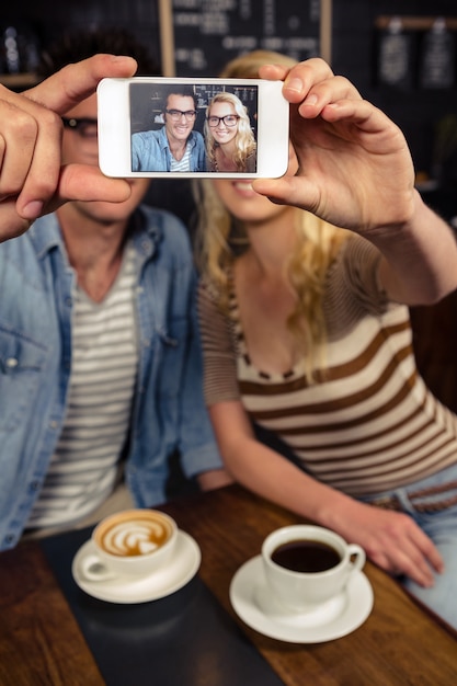 Couple taking a selfie