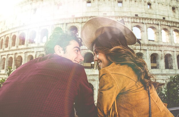 Couple of tourist on vacation in Rome