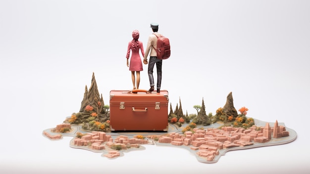 Photo couple traveling on valentines day create priceless travel memoriesai generated