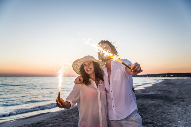 Couple on a tropical beach