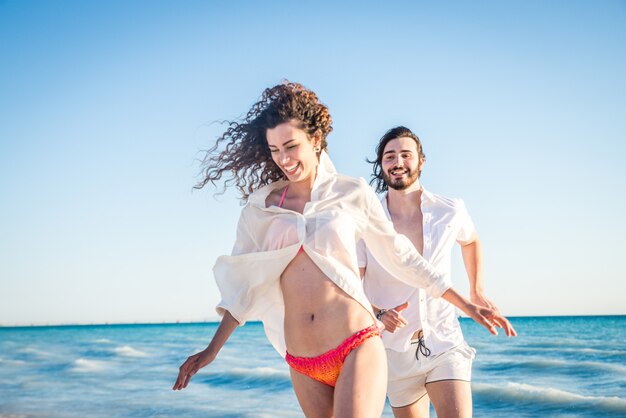 Couple on a tropical beach