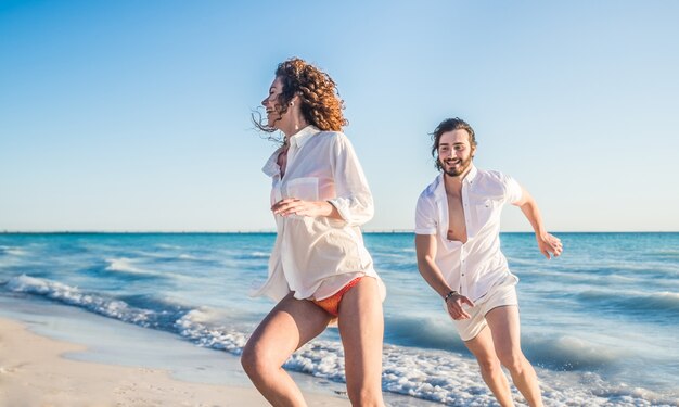 Couple on a tropical beach