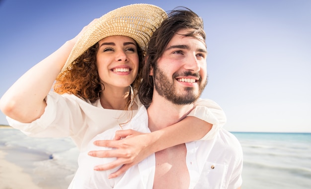 Couple on a tropical beach