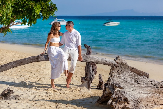 Couple on a tropical beach