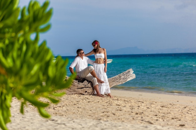 Couple on a tropical beach