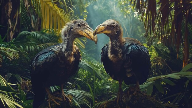 Couple Of Two Dodo Birds Extinct Avian SpeciesReminder of Biodiversity Preservation Importance