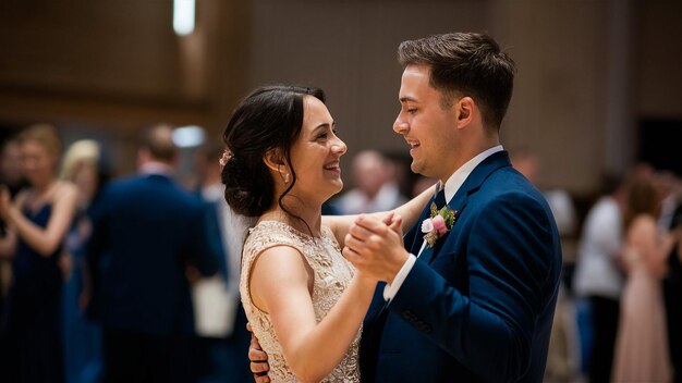 Photo a couple in a wedding dress with the words quot were going to be married quot