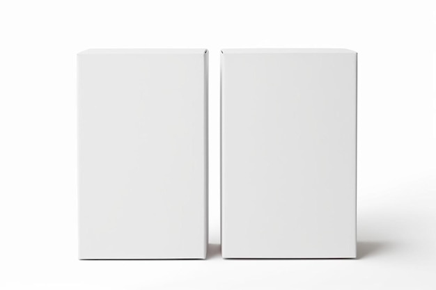 a couple of white boxes sitting next to each other
