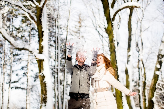 Couple in the winter