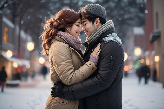 Couple in winter