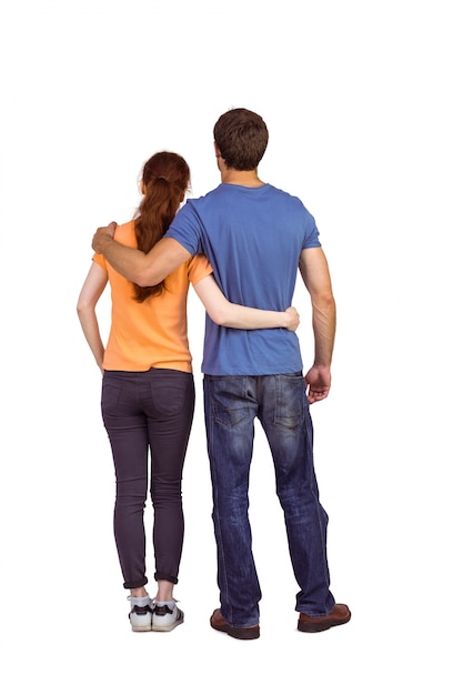 Couple with backs to camera