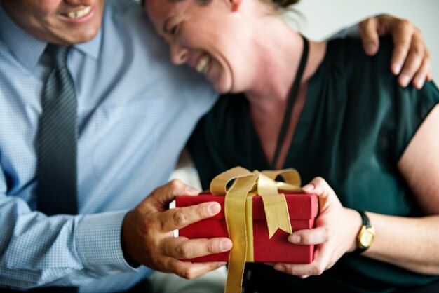 A couple with birthday surprise