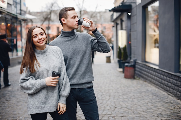 Couple with coffee
