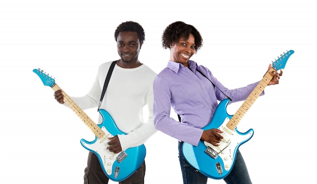 Couple with electrical guitar