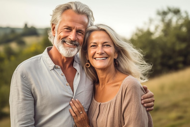 A couple with a smile on their face