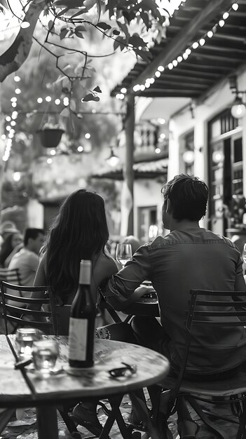 Photo couples dancing to live music in a cozy uruguayan neighborho neighbor holiday activities background