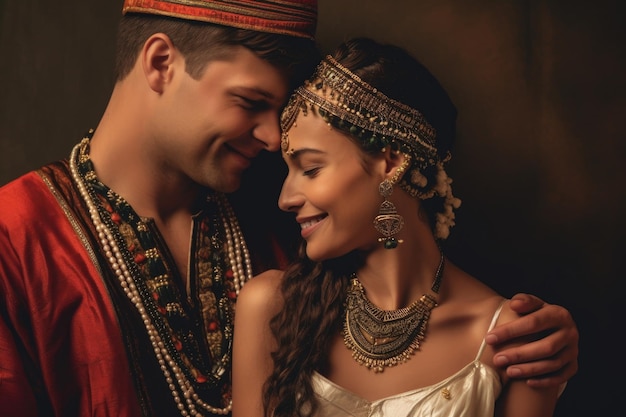 Couples from Different Cultural Backgrounds Celebrating Their Wedding Day Uniting Traditions