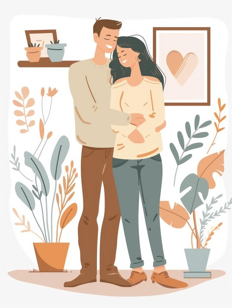 Couples Speelzaam DIY Huisdecoratieproject met Pastelkleuren Generatieve AI