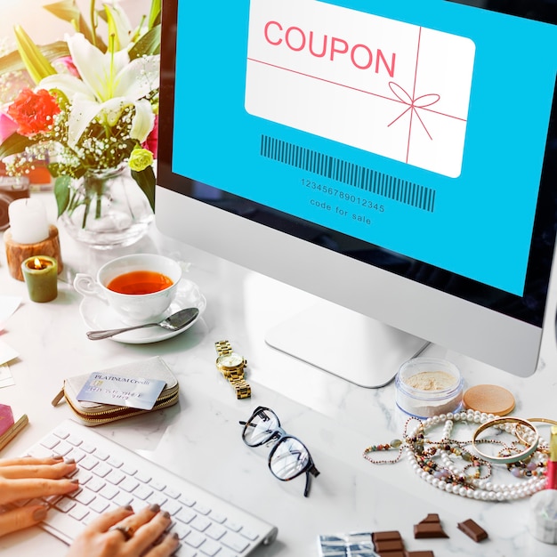 Coupon Gift Certificate Shopping Concept