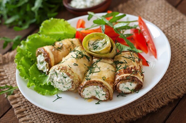 Foto courgettebroodjes met kaas en dille