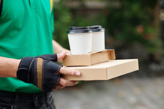 Courier Delivering Food