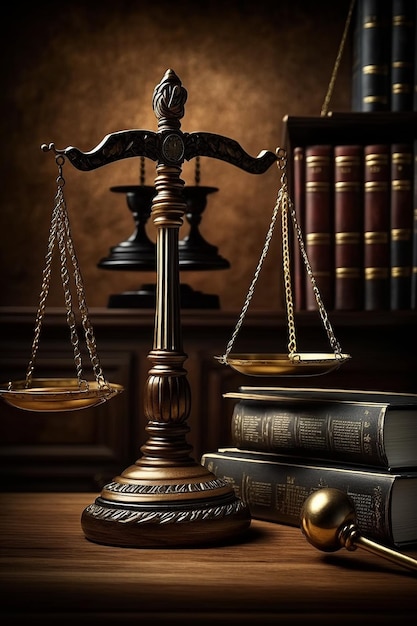 Court justice scales gavel Generative AI