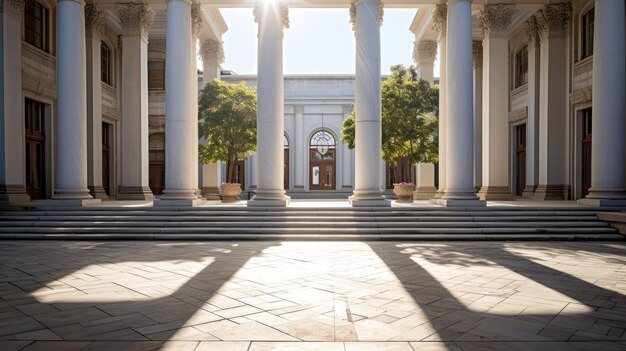 Courthouse Columns and Courtyard