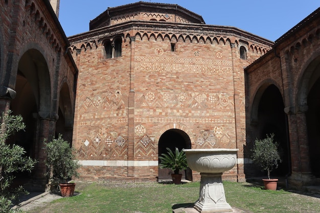 Courtyard of the church of San Stefano in Bologna Italy