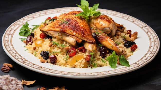 Couscous with Chicken SunDried Tomatoes and Vegetables