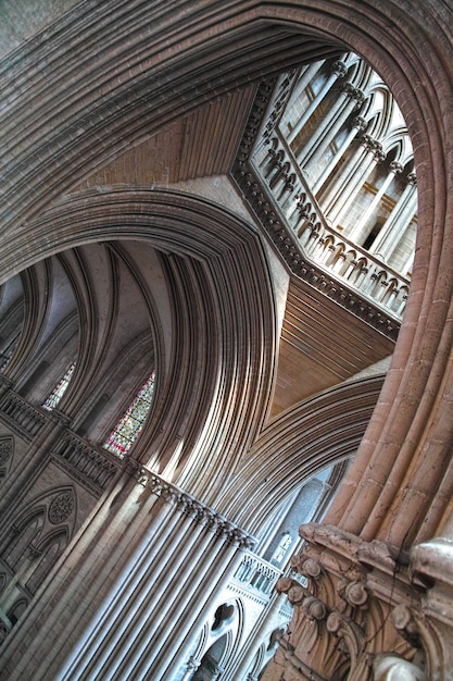 Coutances Normandië Frankrijk 20 juli 2018 Kathedraal van Coutances Gotische kunst in Normandië Frankrijk