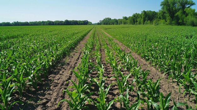 Cover Cropping Cinematic shots of cover crops blanketing the fields protecting soil from erosion suppressing weeds and AI generated illustration