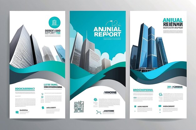 Cover design annual reportvector template brochures flyer presentations