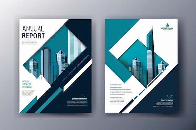 Photo cover design annual reportvector template brochures flyer presentations