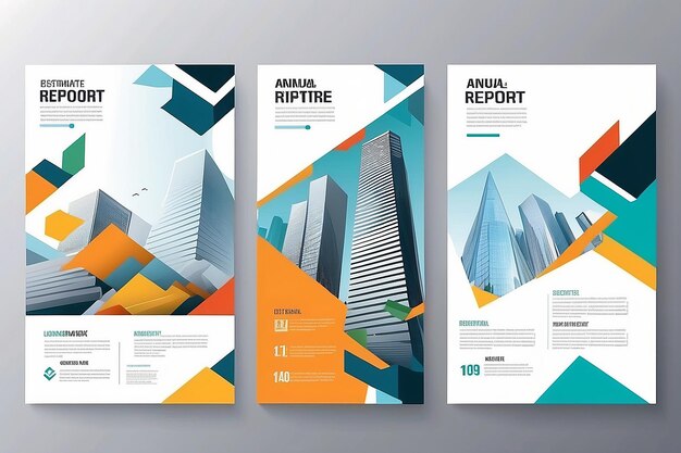 Cover design annual reportvector template brochures flyer presentations