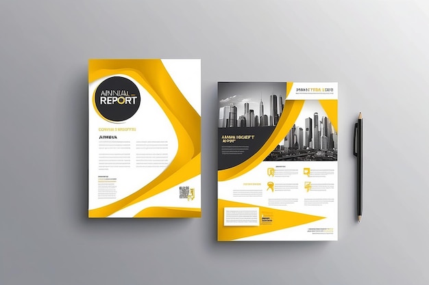 Cover design annual reportvector template brochures