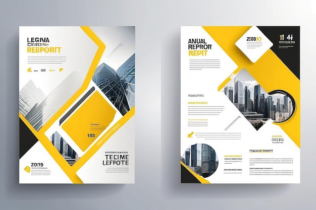 Photo cover design annual reportvector template brochures