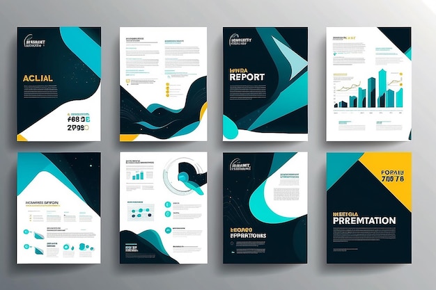 Cover design template for annual report Abstract modern vector illustration Cover presentation on a4