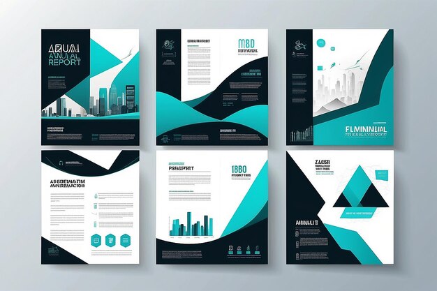 Photo cover design template for annual report abstract modern vector illustration cover presentation on a4