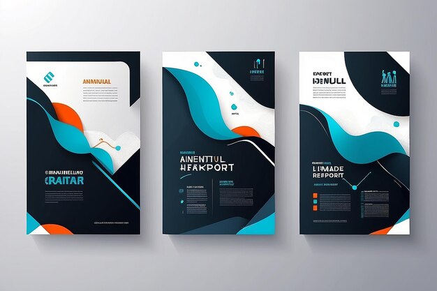 Cover design template for annual report Abstract modern vector illustration Cover presentation on a4