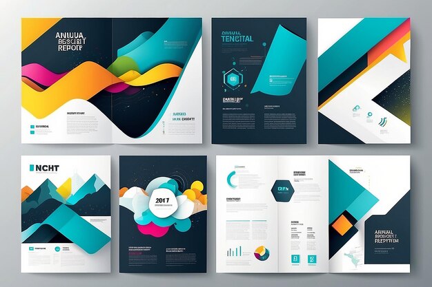 Cover design template for annual report Abstract modern vector illustration Cover presentation on a4