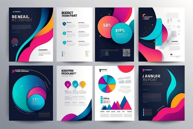 Cover design template for annual report Abstract modern vector illustration