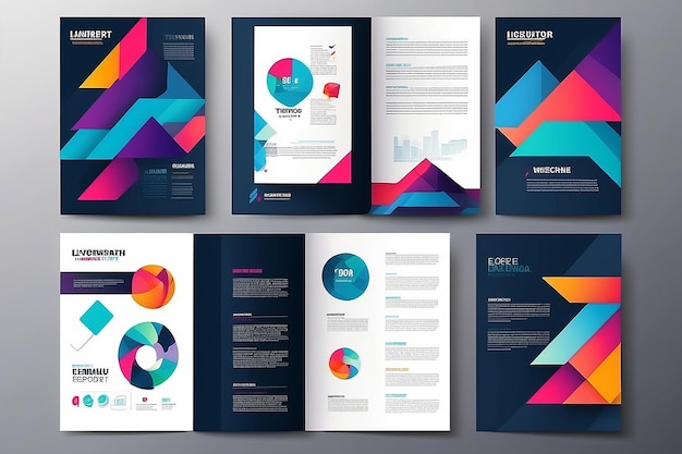 Cover design template for annual report Abstract modern vector illustration