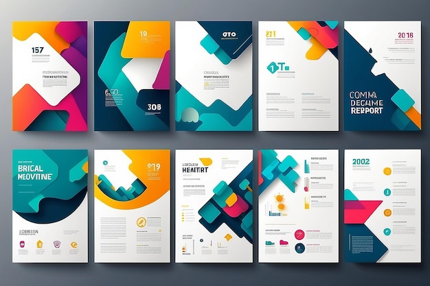 Cover design template for annual report Abstract modern vector illustration