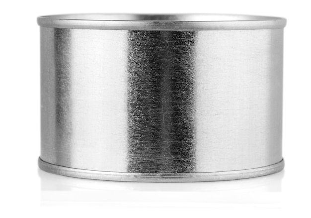 Cover tin isolated on white background.