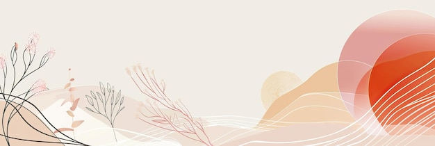 a cover for writing posts on social networks framing the central text space with linear drawings