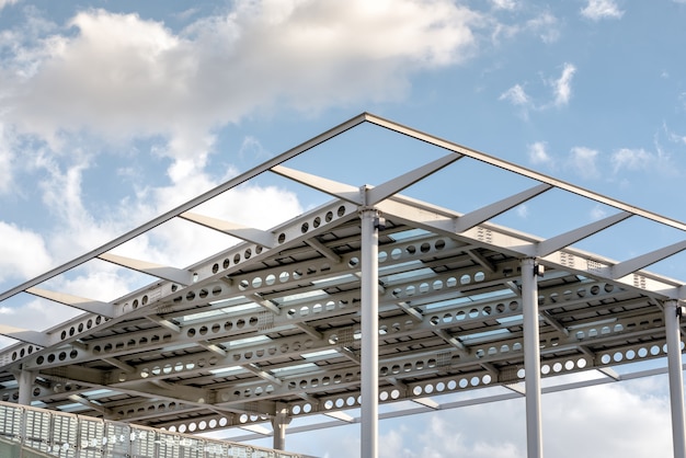 Covered roof extension on a modern building